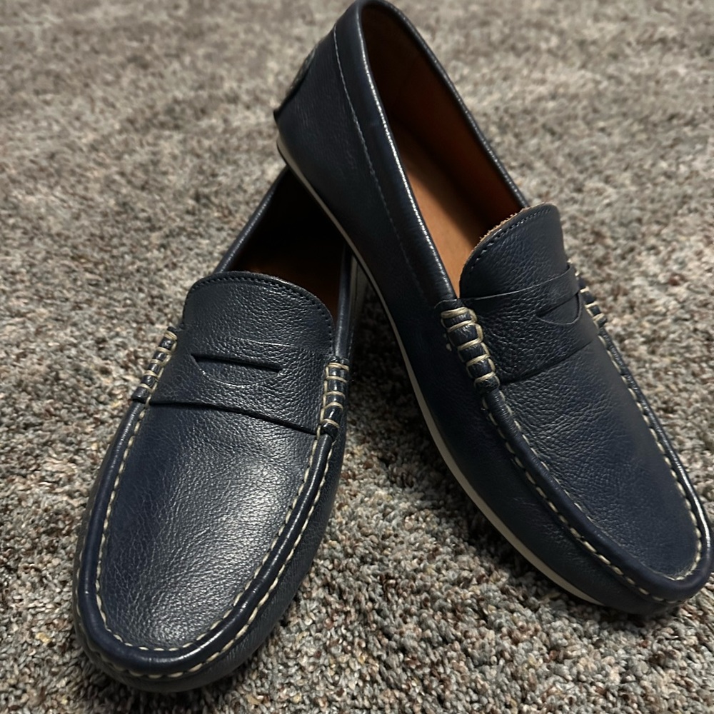 Allen Edmonds Dark Blue Leather Loafers